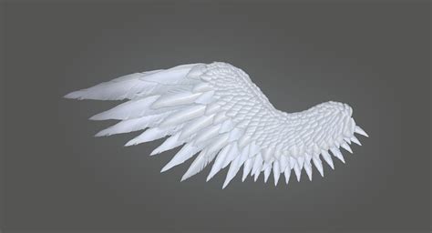 Angel Wings Low Poly 3D Model 19 Obj Ma Fbx Free3D