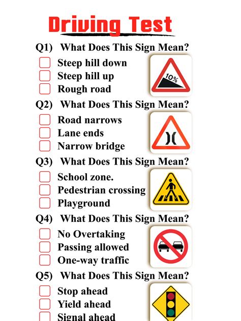 Driving Test Quiz Challenge: Test Your Knowledge on Road Signs | TikTok