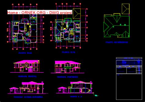 Fco Bates Evden Dan Ma Ve K T Phane Dwg Projesi Autocad Projeler