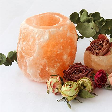 Himalayan Glow Hand Carved Himalayan Salt Candle Holders Home Decor