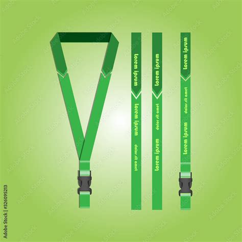 Green Lanyard Template for All Company Stock Vector | Adobe Stock