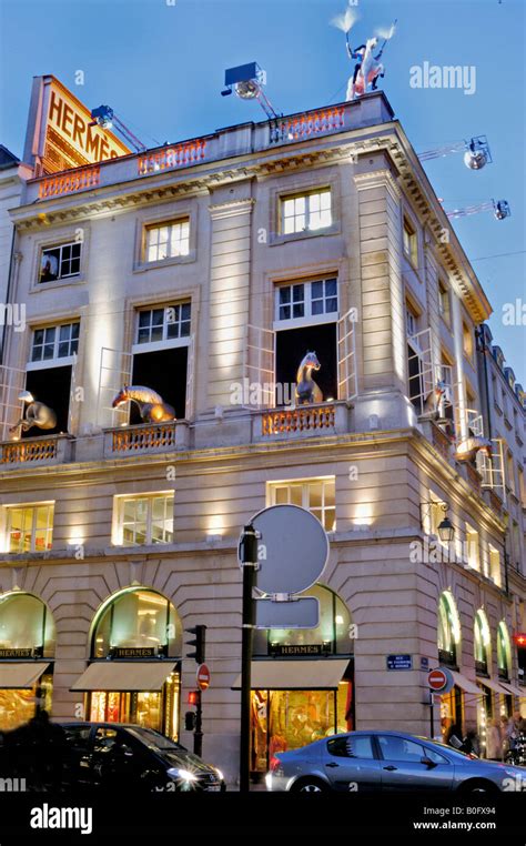 Paris France, Shopping Street, Christmas, Luxury Store "Hermes ...