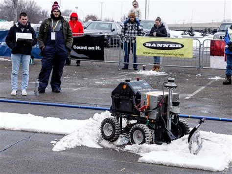 Robot Snowplow Competition A Glimpse Of The Future MPR News