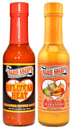 Marie Sharp S Belizean Heat And Pure Mango Habanero Pepper Sauce 5oz Combo Scoville Scale