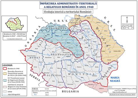 Map Of The Regions Of Greater Romania 1918 1940 Romania Map Images