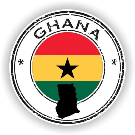 Ghana Seal Sticker Round Flag For Laptop Book Fridge Guitar Motorcycle