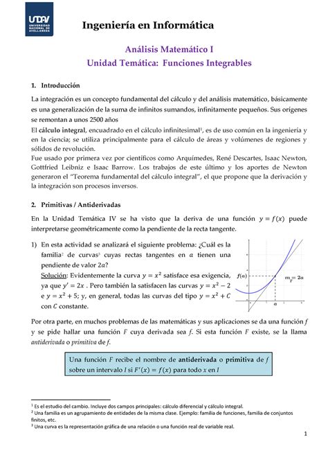 Unidad Integrales De Funciones Reales De Variable Real V An Lisis