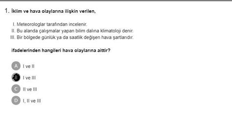 8 eba iklim ve hava hareketleri alt konu testi cevapları Eodev