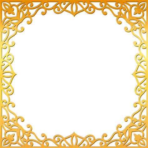 Gold Floral Design Vector Png Images Thai Gold Frame Floral Border Png