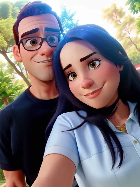 Pareja De Hombre Y Mujer Al Estilo De Disney Pixar Alta Calidad Mejor