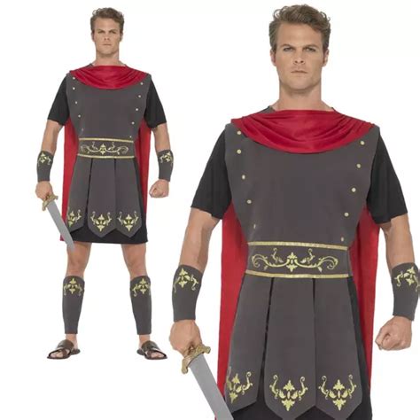 ADULTES GUERRIER ROMAIN Déguisement Hommes Centurion Gladiateur Costume