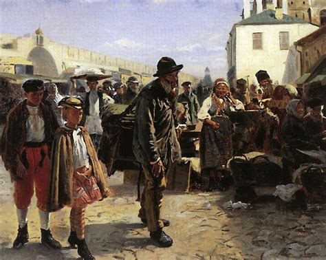 Oil Painting Replica Organ Grinder 1879 By Vladimir Yegorovich