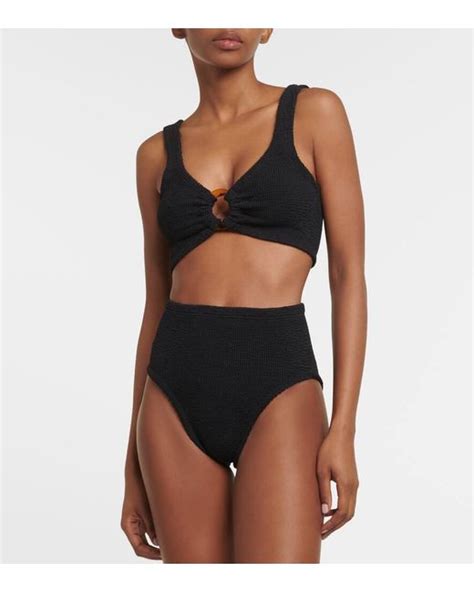 Hunza G Nadine Embellished Bikini In Black Lyst