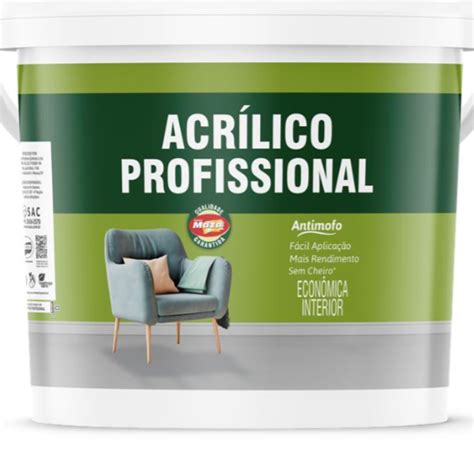 Tinta Acrílica Profissional Branco Fosco 18L MAZA 29579