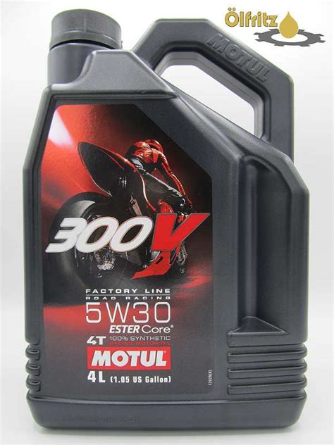 Motul 300V 4T Factory Line Road Racing ESTER CORE 5W 30 Motorradöl 4l