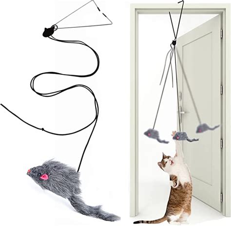 Kalimdor Interactive Cat Feather Toysretractable Cat Teaser Toy ，hanging