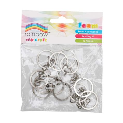 Rainbow Key Rings Pack 12 Winc