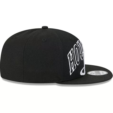 Boné plano preto snapback 9FIFTY Tip Off 2023 da Houston Rockets NBA da