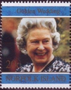 Stamp Queen Elizabeth II Norfolk Island 50th Wedding Anniv Of Queen