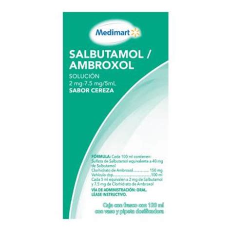 Salbutamol Ambroxol Medimart 2 Mg 75 Mg5 Ml Solución Sabor Cereza