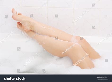 Slim Healthy Naked Woman Legs Stock Photo 256695619 Shutterstock