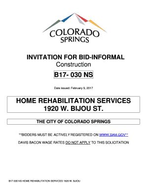 Fillable Online Invitation For Bid Informal Fax Email Print Pdffiller