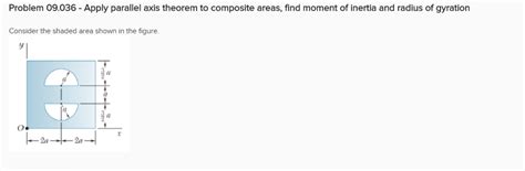 Solved Problem 09036 Apply Parallel Axis Theorem To