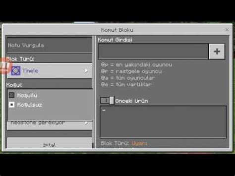 Minecraft PE Komut Bloğu ile okla ışınlanma YouTube
