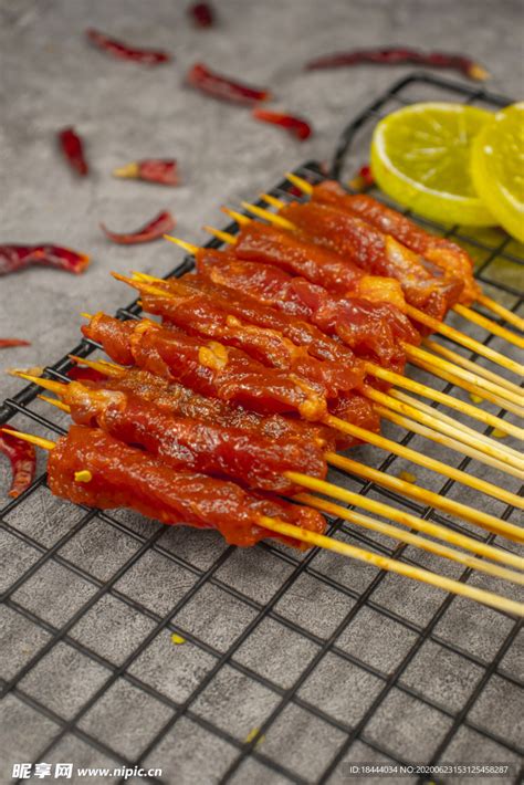 纯牛肉小串摄影图 食物原料 餐饮美食 摄影图库 昵图网nipic