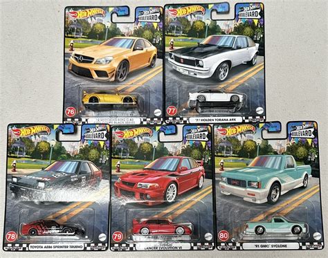 Hot Wheels Premium Boulevard Mix R C Amg Ae Lancer Evo Gmc