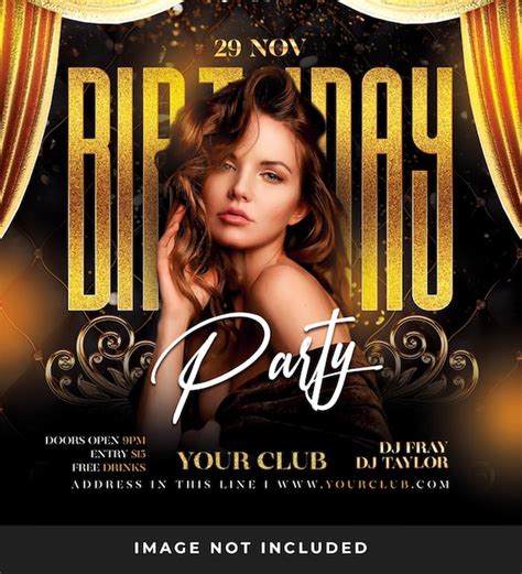 Premium Psd Birthday Party Flyer Psd Template