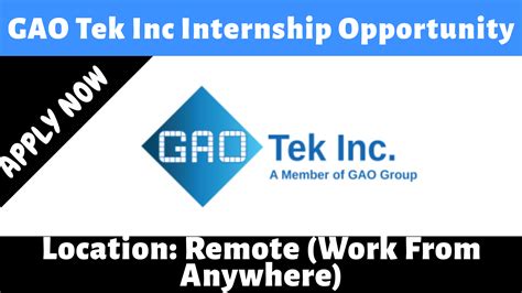 Gao Tek Inc Internship Opportunity 2020 Worldwide Engineering Careers