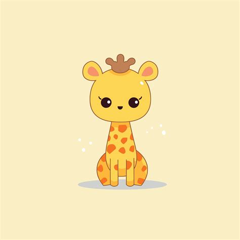 Cute Kawaii Giraffe Chibi Mascot Vector Cartoon Style 23513538 Vector Art At Vecteezy