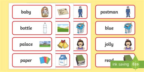 Free Word Cards To Support Teaching On The Jolly Postman