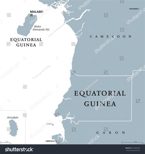 Equatorial Guinea Political Map Capital Malabo Stock Vector (Royalty Free) 679465366 | Shutterstock