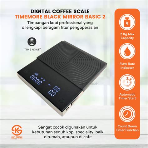 Jual Timbangan Digital Coffee Scale TIMEMORE Black Mirror Basic 2