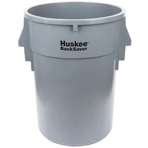 Continental 4410gy Huskee Backsaver 44 Gallon Gray Vented Ribbed