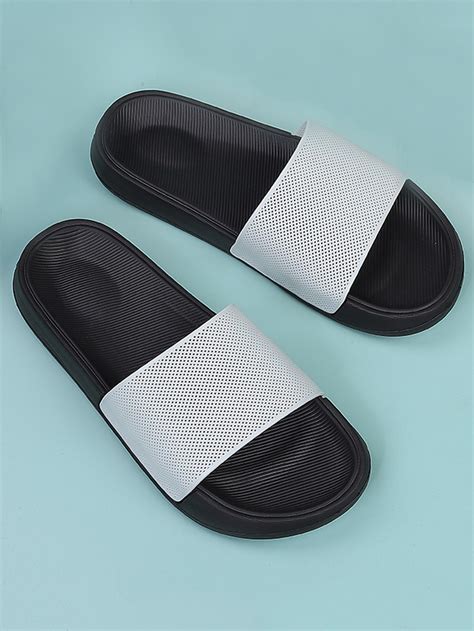 Hombres Chanclas con banda única minimalista exterior EVA