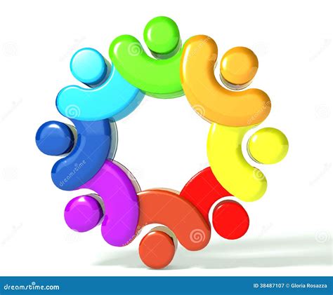 Teamwork Union Logo Heart Of Human Union Logo Vector Illustration