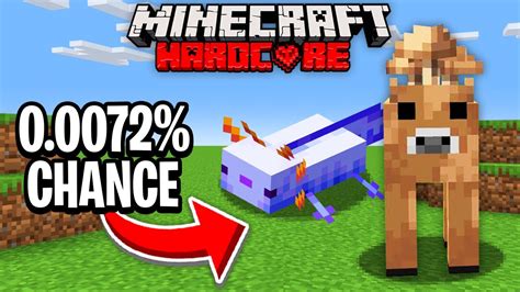 I Found The RAREST Axolotl In Hardcore Minecraft YouTube