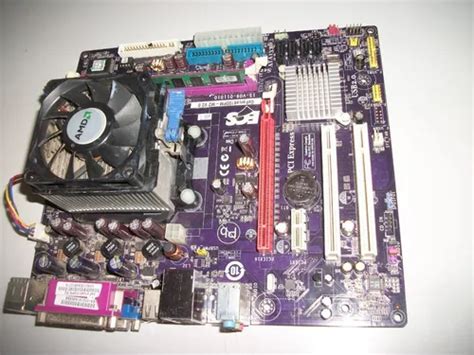 Placa Mae Ecs Processador Cooler Mais 2gb De Memoria Parcelamento