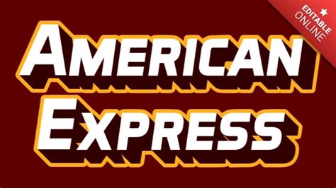 American Express D Marr N Y Amarillo Generador De Efectos De Texto