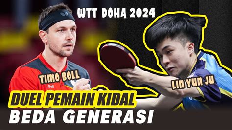 Timo Boll Vs Lin Yun Ju Duel Pemain Kidal Beda Generasi Wtt Doha