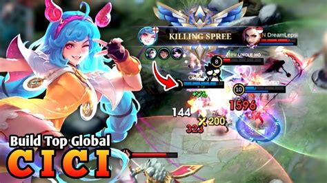 TUTORIAL GAMEPLAY HERO CICI ML MOBILE LEGEND BUILD DAN EMBELM HERO