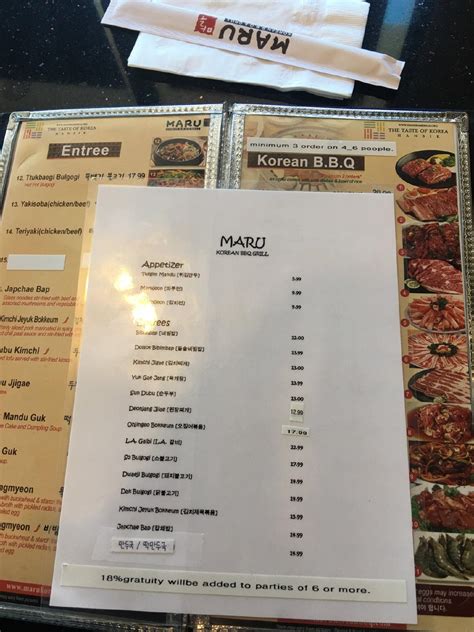 Menu At Maru Bbq La Quinta