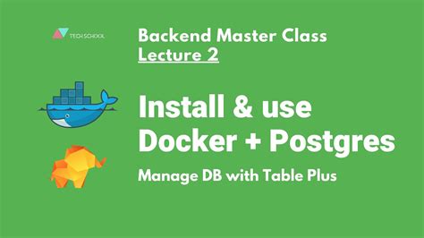 Backend Install Use Docker Postgres Tableplus To Create Db