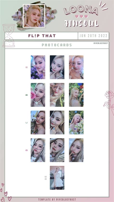 Loona Flip That Jinsoul All Photocards Template Photo Cards