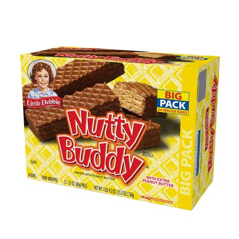 Little Debbie Nutty Buddy Snack Chocolate Peanut Butter Wafer Bars 6 Big Pack Boxes