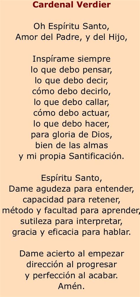 Esp Ritu Santo Oraci N Nocturna Oraciones Oraciones Religiosas