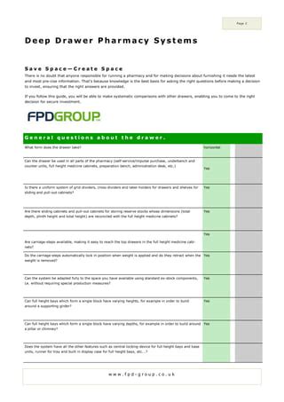 FPD Pharmacy Drawer System PDF